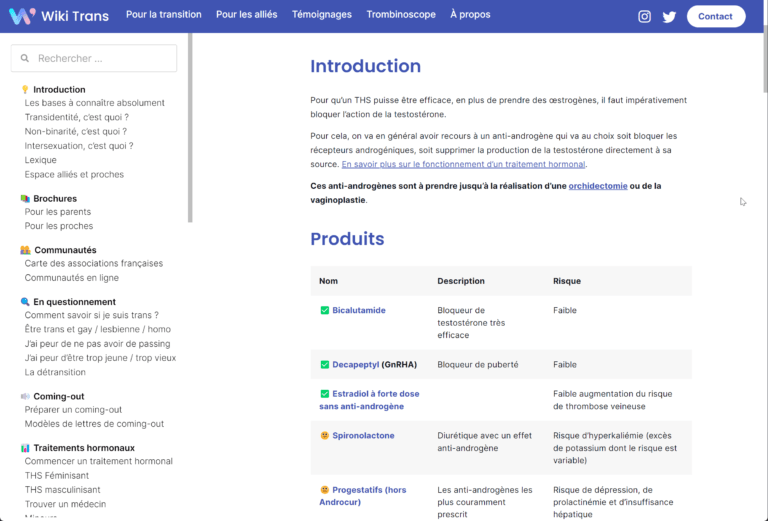 wikitrans traitement hormonal