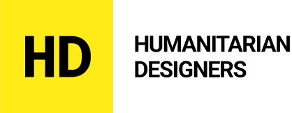 Humanitarian designers menu logo